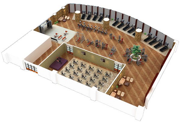 500平方健身房配置方案-广西KS娱乐体育体育健身器材有限公司