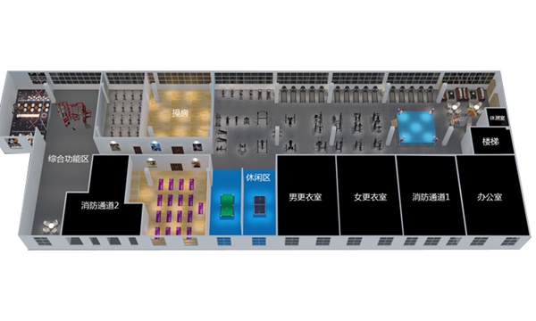 2000平方健身房配置方案-广西KS娱乐体育体育健身器材有限公司
