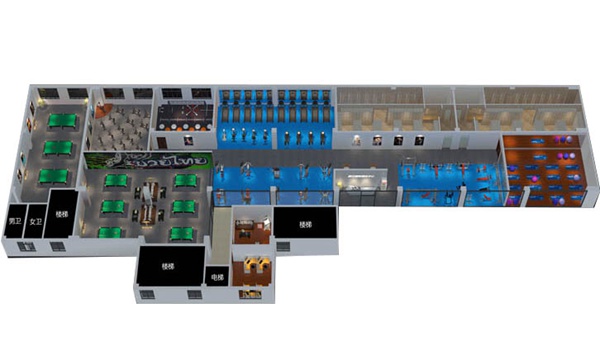 1200平方健身房配置方案-广西KS娱乐体育体育健身器材有限公司