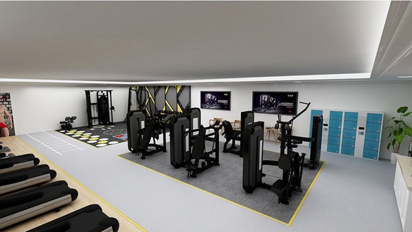 120平方健身房配置方案-广西KS娱乐体育体育健身器材有限公司