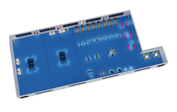 150平方健身房配置方案-广西KS娱乐体育体育健身器材有限公司